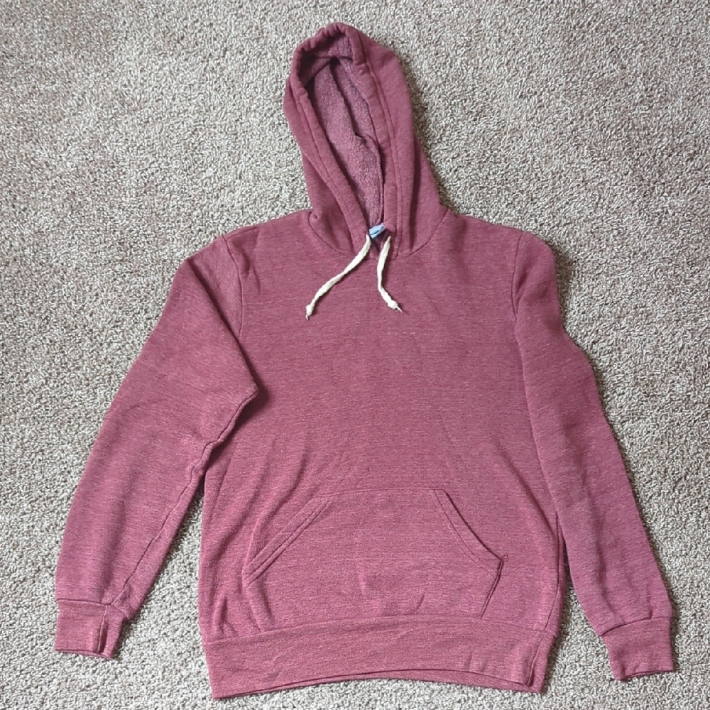 Red Relaxed Fit Sweater with Ribbed Cuffs